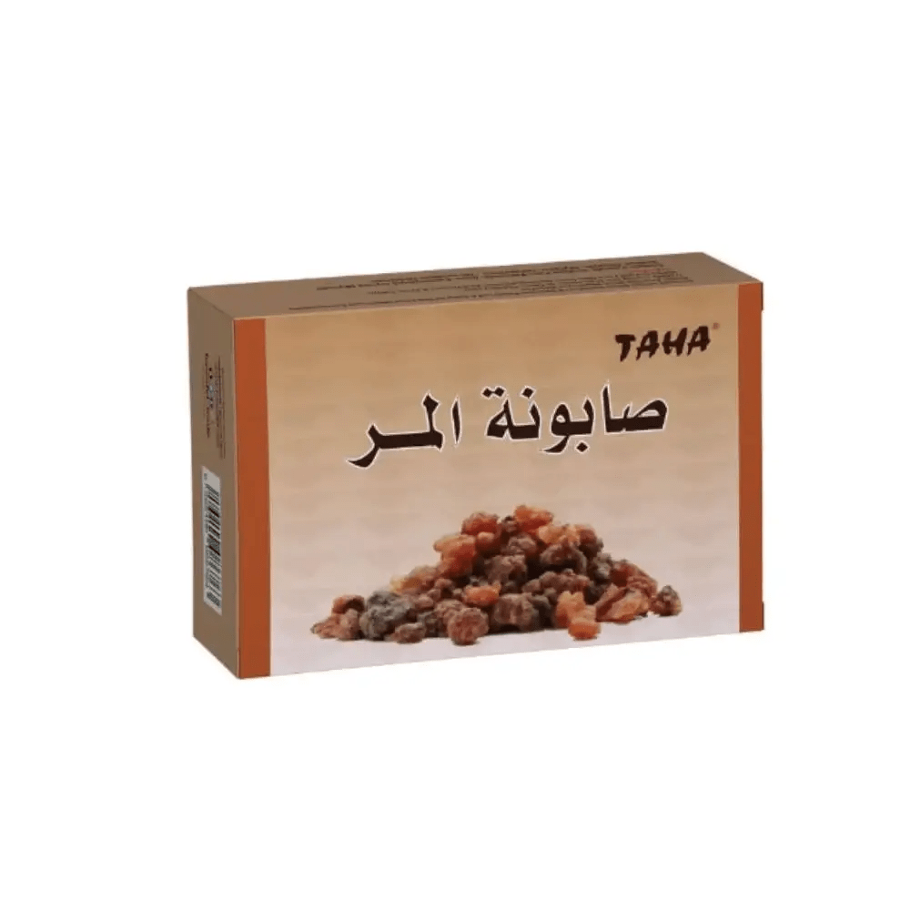 14ee38ff-999e-4b4c-af55-a56352dc0391-1000x1000-mNrLwNQqL8yYK6X8yfotx1EswJZStqNhX26FtEci.png طاها, صابونة المر, 125جم - الصورة 1