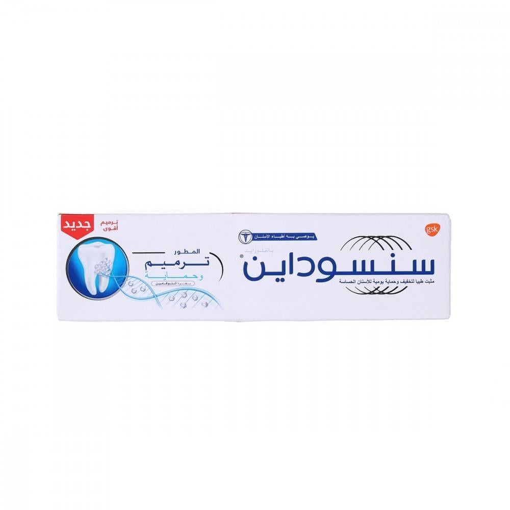 c1fb9bcd-2b5b-44f2-92aa-c81f608280ad-1000x1000-agQOsIGHwkETZmZrCiQOVl4140q0nztxxE08ywLX.jpg سنسوداين معجون اسنان المطور ترميم عميق وحماية - الصورة 1